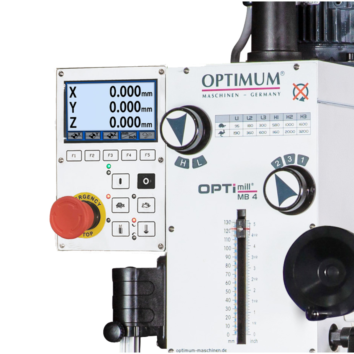 STÜRMER Präzisions-Bohr-Fräsmaschine Optimum OPTImill MB 4D