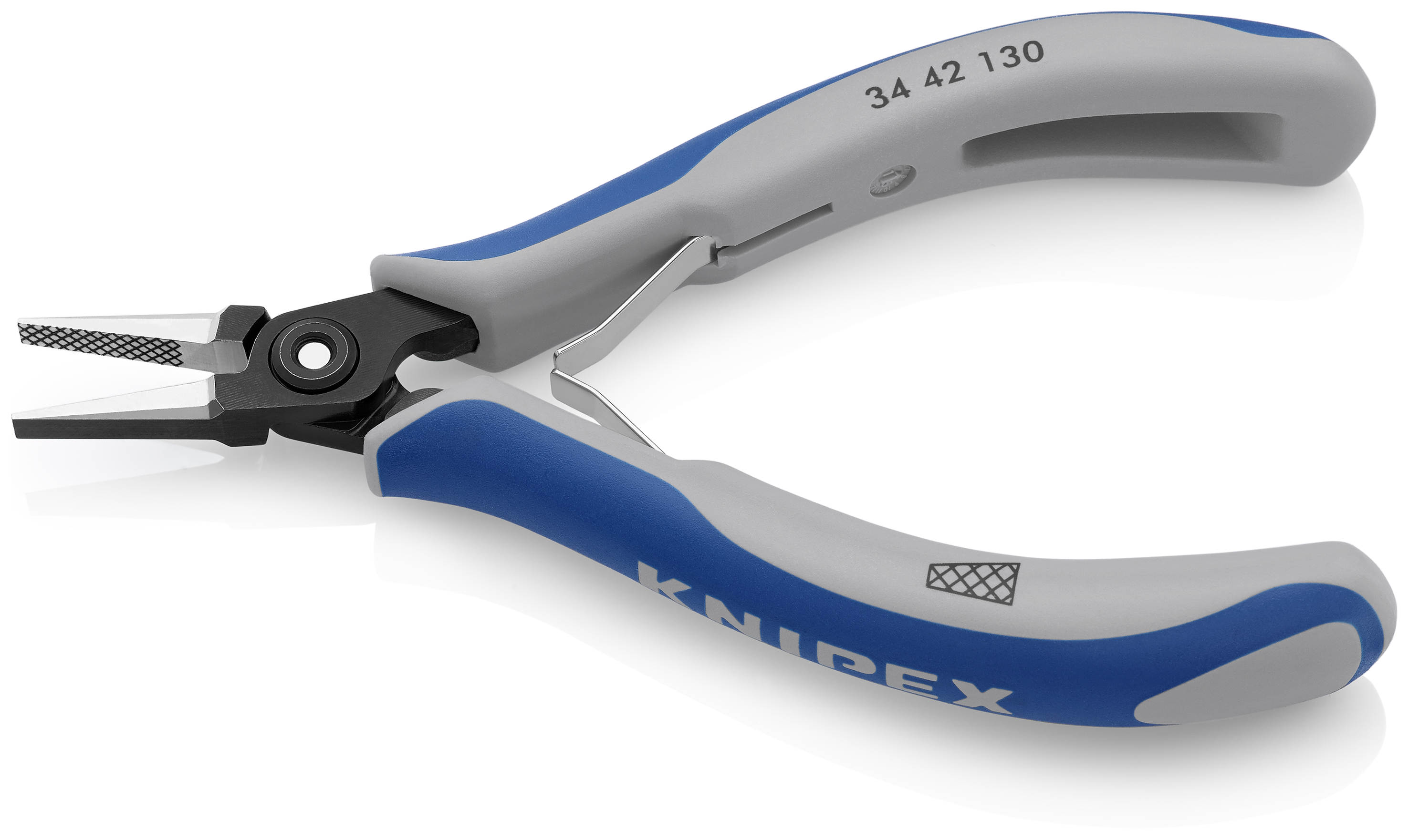 KNIPEX KNIPEX 34 42 130 Präzisions-Elektronik-Greifzange 130 mm brüniert mit Mehrkomponenten-Hüllen poliert KNIPEX KNIPEX 34 42 130 Präzisions-Elektronik-Greifzange 130 mm brüniert mit Mehrkomponenten-Hüllen poliert