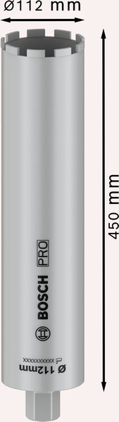 BOSCH PRO Nassbohrkrone, 112 x 450 mm, 1 1/4" UNC