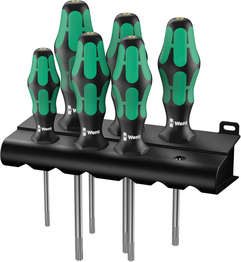 WERA Schraubendrehersatz Kraftform TORX, Haltefunktion 367/6 HF Rack WERA Schraubendrehersatz Kraftform TORX, Haltefunktion 367/6 HF Rack