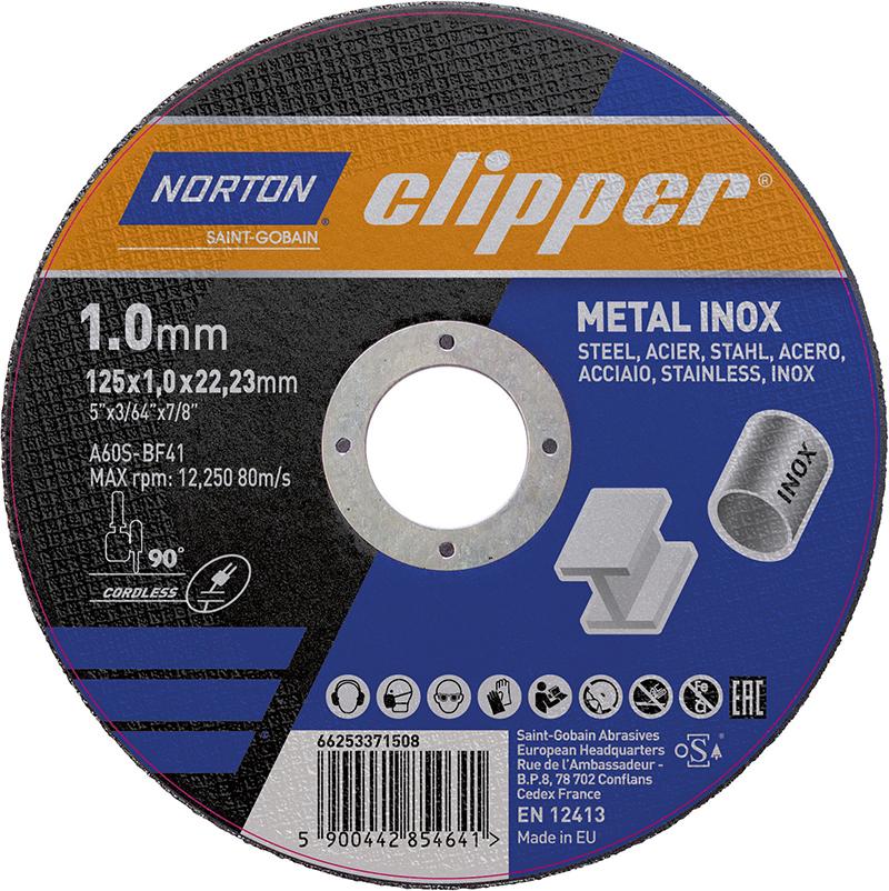 CLIPPER Trennscheibe Metall-Inox A60S-125x1.0x22.23mm CLIPPER Trennscheibe Metall-Inox A60S-125x1.0x22.23mm
