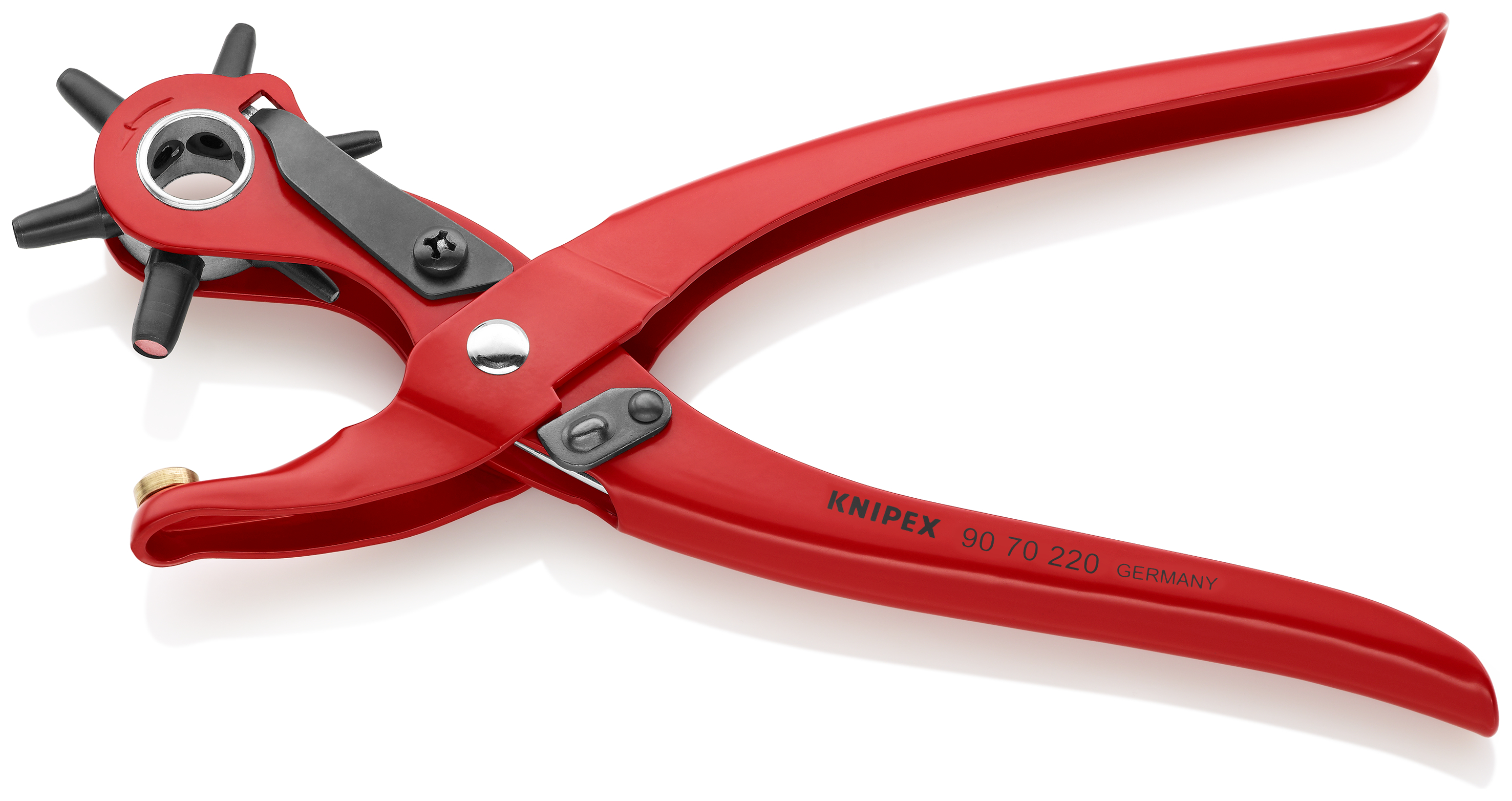 KNIPEX KNIPEX 90 70 220 Revolverlochzange 220 mm rot pulverbeschichtet