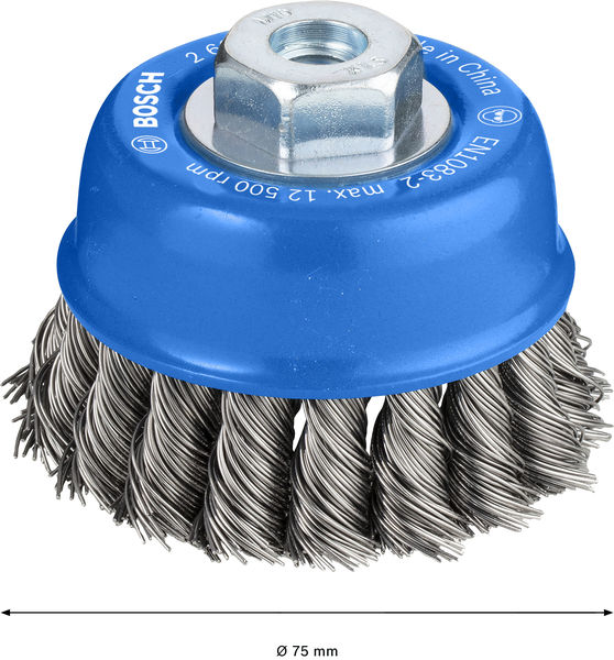 BOSCH PRO Metal heavy Topfbürste, 75 x 0,5 mm, Gewinde