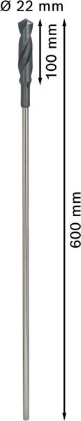 BOSCH PRO Wood HSS Installationsbohrer, 22 x 100 x 600 mm BOSCH PRO Wood HSS Installationsbohrer, 22 x 100 x 600 mm