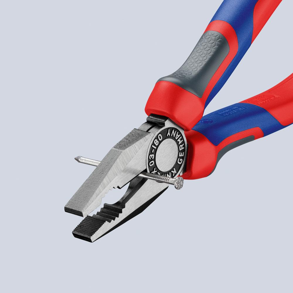KNIPEX Kombizange mit Mehrkomponenten-Hüllen schwarz atramentiert 160 mm