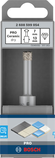 BOSCH PRO Ceramic dry Bohrer, 7 x 33 x 13 mm BOSCH PRO Ceramic dry Bohrer, 7 x 33 x 13 mm