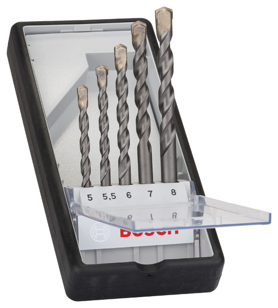 BOSCH 5-tlg. CYL-3 Betonbohrer-Set, Robust Line, 5-8 mm BOSCH 5-tlg. CYL-3 Betonbohrer-Set, Robust Line, 5-8 mm