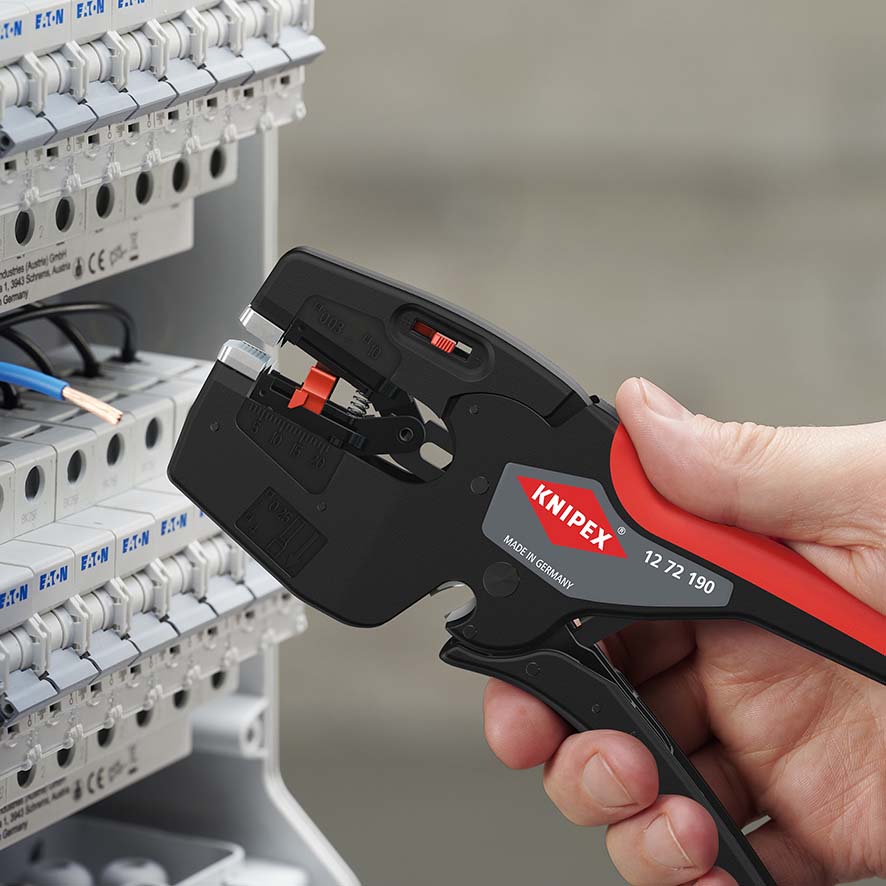 KNIPEX KNIPEX 12 72 190 SB NexStrip® Elektriker-Multiwerkzeug 190 mm mit rutschhemmenden Kunststoff-Hüllen