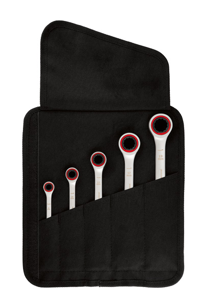 BOSCH Ratschen-Einmaulschlüssel-Set, 5-teilig