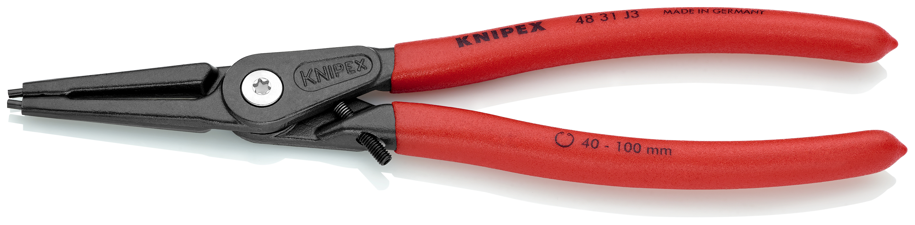 KNIPEX KNIPEX 48 31 J3 Präzisions-Sicherungsringzange für Innenringe in Bohrungen mit Überdehnungsschutz 225 mm grau atramentiert mit rutschhemmendem Kunststoff überzogen KNIPEX KNIPEX 48 31 J3 Präzisions-Sicherungsringzange für Innenringe in Bohrungen mit Überdehnungsschutz 225 mm grau atramentiert mit rutschhemmendem Kunststoff überzogen