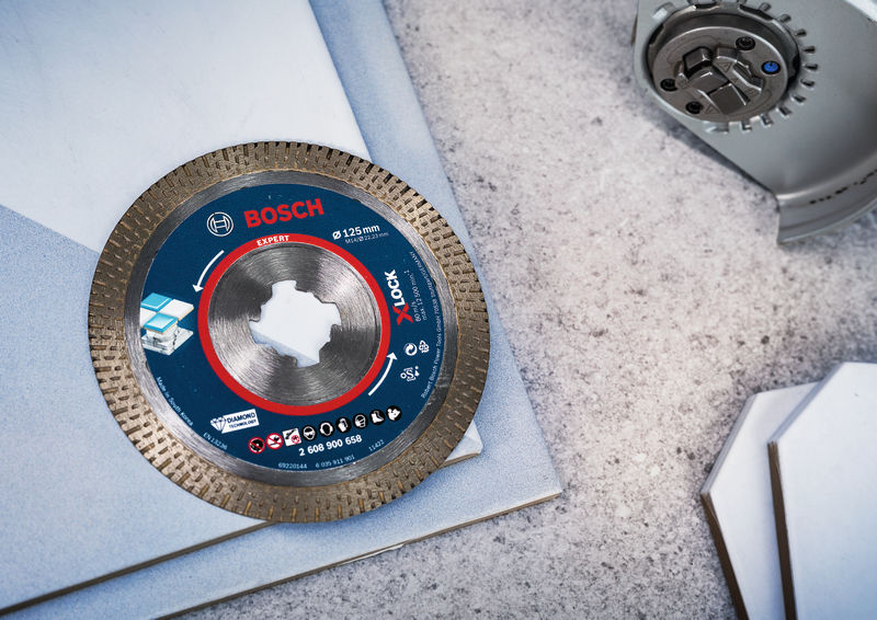 BOSCH EXPERT HardCeramic X-LOCK Diamanttrennscheibe, 125 x 22.23 x 1.4 x 10 mm