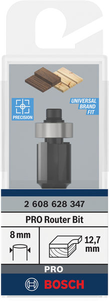 BOSCH PRO Bündigfräser mit untenlieg. Führungskugellager, Ø 12,7 x L 13, Schaft 8 mm