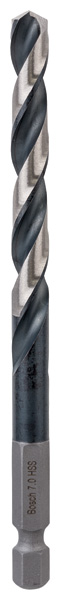 BOSCH HSS Spiralbohrer mit Sechskantschaft 7,0 mm BOSCH HSS Spiralbohrer mit Sechskantschaft 7,0 mm
