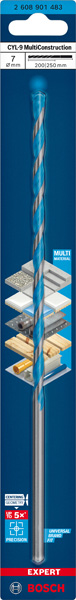 BOSCH EXPERT CYL-9 Multi Construction Bohrer, 7x200x250 mm BOSCH EXPERT CYL-9 Multi Construction Bohrer, 7x200x250 mm