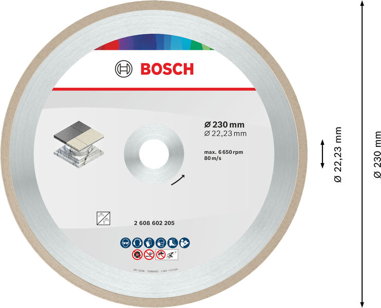 BOSCH Ceramic Trennscheibe, 230 x 7 mm, Bohrung 22,23 mm BOSCH Ceramic Trennscheibe, 230 x 7 mm, Bohrung 22,23 mm
