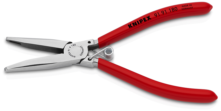 KNIPEX KNIPEX 91 91 180 Polsterklammerzange 180 mm spiegelpoliert mit Kunststoff überzogen