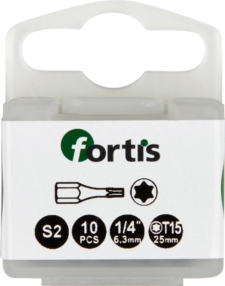 FORTIS Bit-Set DIN3126C6,3 10 x T15x25mm Tors.