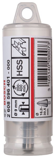 BOSCH Blechschälbohrer HSS, zylindrisch, 16 - 30,5 mm, 76 mm, 9 mm