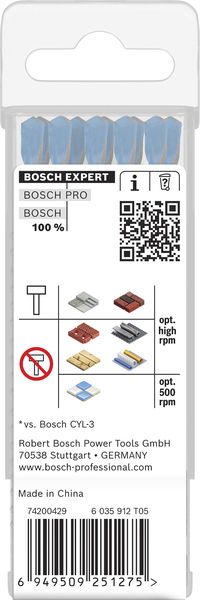 BOSCH EXPERT HEX-9 Multi Construction Bohrer, 5 x 50 x 100 mm BOSCH EXPERT HEX-9 Multi Construction Bohrer, 5 x 50 x 100 mm