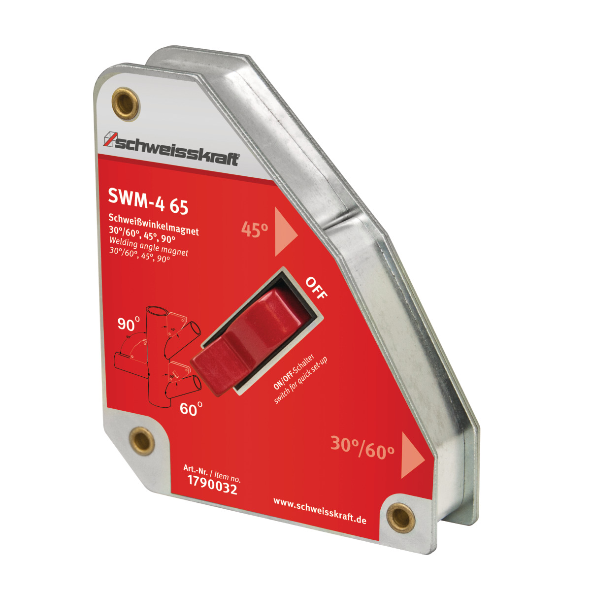 STÜRMER Schaltbarer Schweißwinkelmagnet Schweisskraft SWM-4 65 STÜRMER Schaltbarer Schweißwinkelmagnet Schweisskraft SWM-4 65