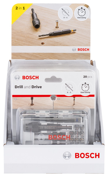 BOSCH 20tlg. Schrauberbit-Set Drill&Drive BOSCH 20tlg. Schrauberbit-Set Drill&Drive