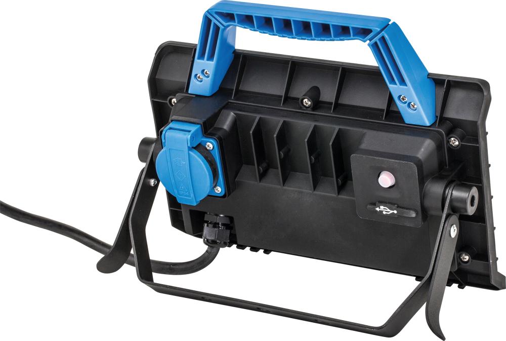 N.A. LED Strahler 24W, mobil Optiline, IP 54 USB-Dose und SchukoDose