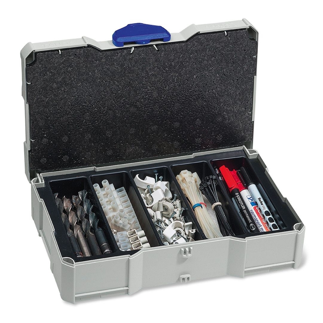 TANOS MINI-systainer T-Loc I für Kleinteile mit 5-fach Einteilung lichtgrau (RAL 7035) TANOS MINI-systainer T-Loc I für Kleinteile mit 5-fach Einteilung lichtgrau (RAL 7035)