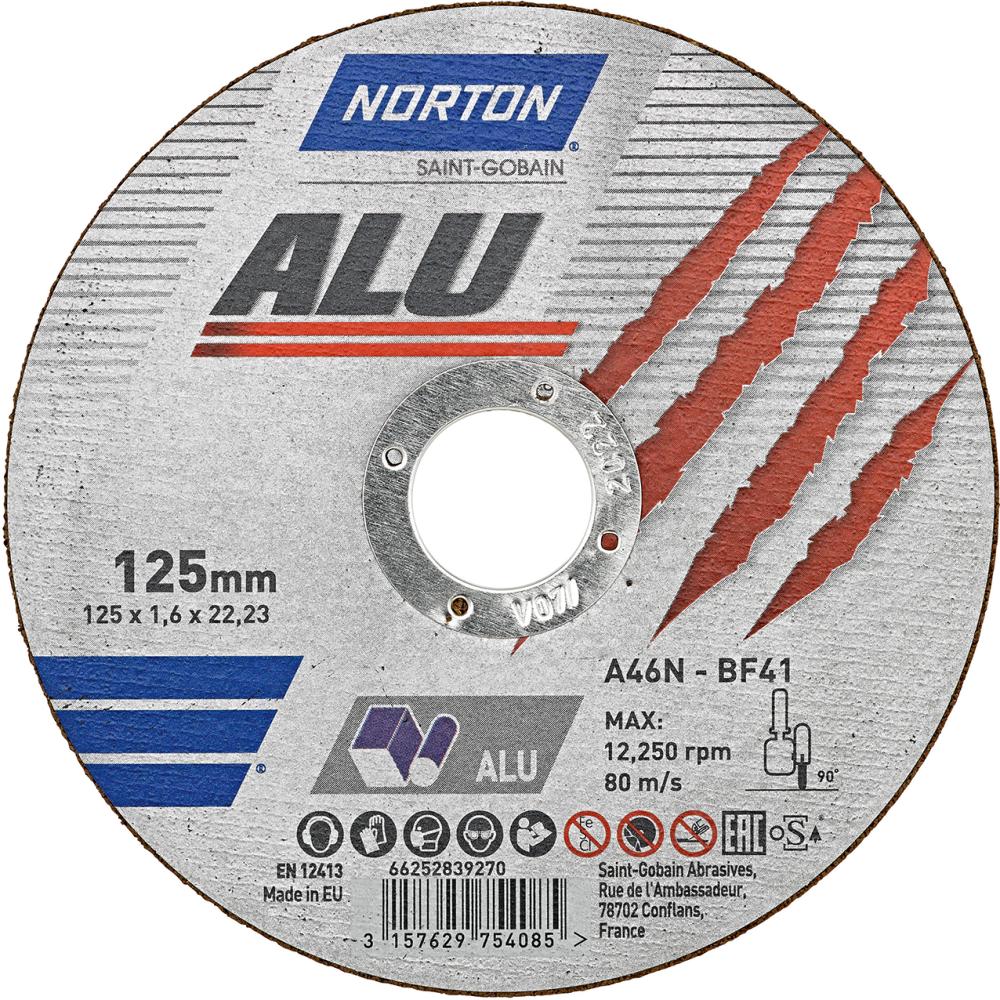 NORTON Trennscheibe Alu gerade 125x1,6 mm