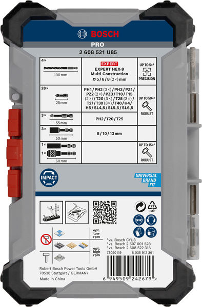 BOSCH PRO Impact Schrauberbits und Multi Construction Bohrer Set, 40-tlg. BOSCH PRO Impact Schrauberbits und Multi Construction Bohrer Set, 40-tlg.