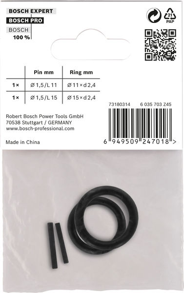 BOSCH Set mit Haltering und Stift für PRO Impact Steckschlüsseleinsätze,1/4", 4-tlg. BOSCH Set mit Haltering und Stift für PRO Impact Steckschlüsseleinsätze,1/4", 4-tlg.