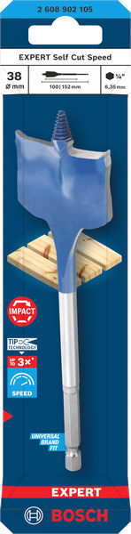 BOSCH EXPERT Self Cut Speed Flachfräsbohrer, 38 x 152 mm BOSCH EXPERT Self Cut Speed Flachfräsbohrer, 38 x 152 mm