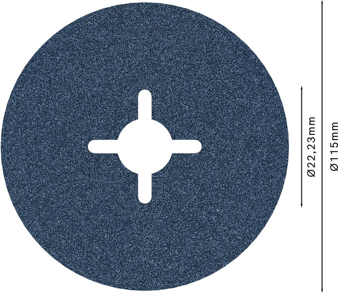 BOSCH PRO R574 Fiberscheibe, 115 mm, G120 BOSCH PRO R574 Fiberscheibe, 115 mm, G120
