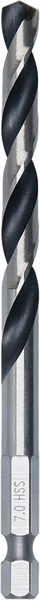 BOSCH Metal HSS Spiralbohrer, 7 x 69 x 109 mm, HEX 1/4“ Schaft