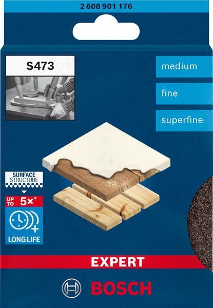 BOSCH EXPERT S473 Flex Schleifblock Set, mittel, fein, super fein, 3-tlg.
