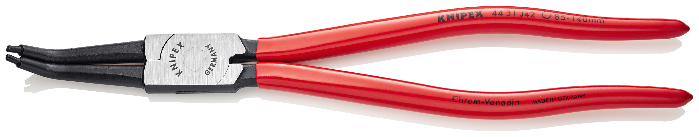 KNIPEX KNIPEX 44 31 J42 Sicherungsringzange für Innenringe in Bohrungen 45° gewinkelt 310 mm schwarz atramentiert mit Kunststoff überzogen poliert