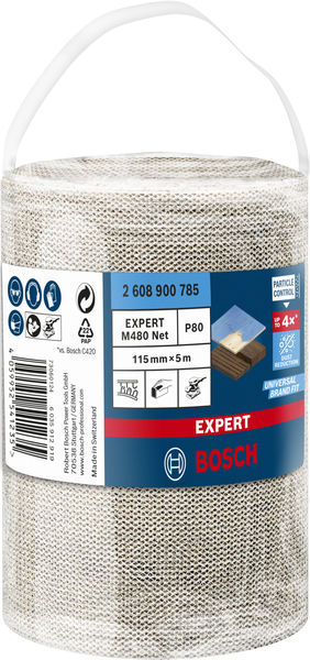 BOSCH EXPERT M480 Schleifnetzrolle, 115x5000mm, K80