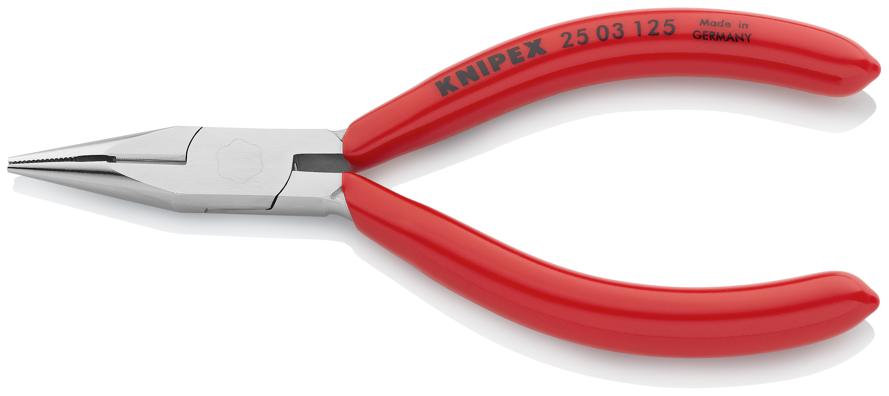 KNIPEX KNIPEX 25 03 125 Flachrundzange mit Schneide (Radiozange) 125 mm verchromt mit Kunststoff überzogen KNIPEX KNIPEX 25 03 125 Flachrundzange mit Schneide (Radiozange) 125 mm verchromt mit Kunststoff überzogen