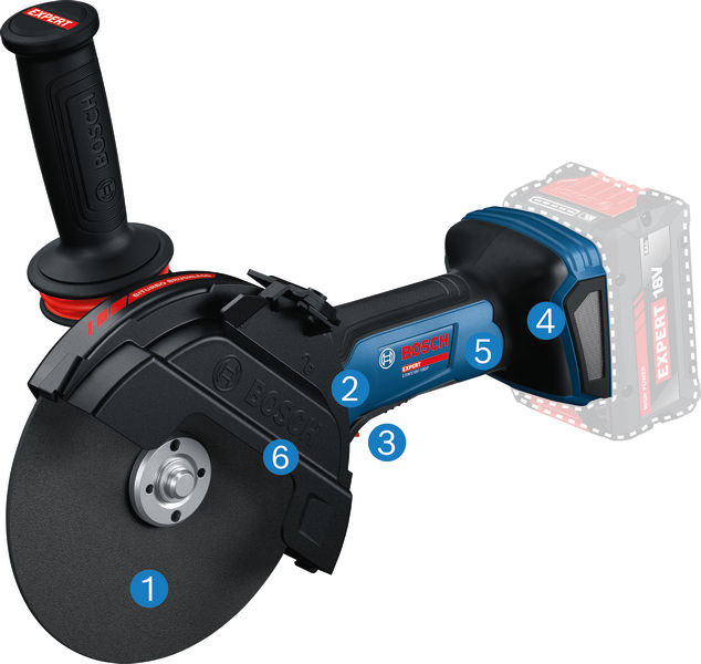 BOSCH EXPERT Akku-Winkelschleifer EXWS18V-180P