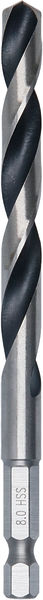 BOSCH Metal HSS Spiralbohrer, 8 x 75 x 117 mm, HEX 1/4“ Schaft BOSCH Metal HSS Spiralbohrer, 8 x 75 x 117 mm, HEX 1/4“ Schaft
