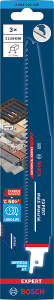 BOSCH EXPERT Multi Material S1159XHM Säbelsägeblatt, 3-tlg.