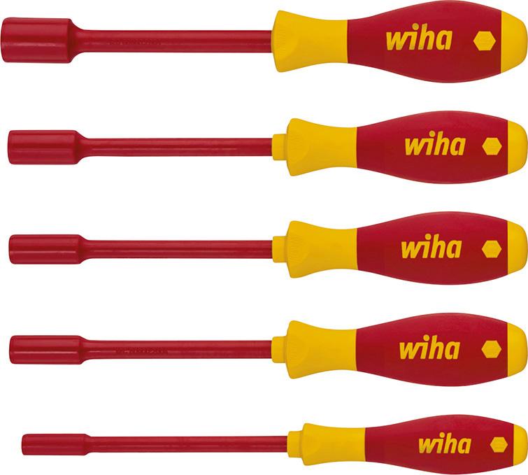 WIHA Schraubendreher Set SoftFinish electric Sechskant-Steckschlüssel 5-tlg. WIHA Schraubendreher Set SoftFinish electric Sechskant-Steckschlüssel 5-tlg.