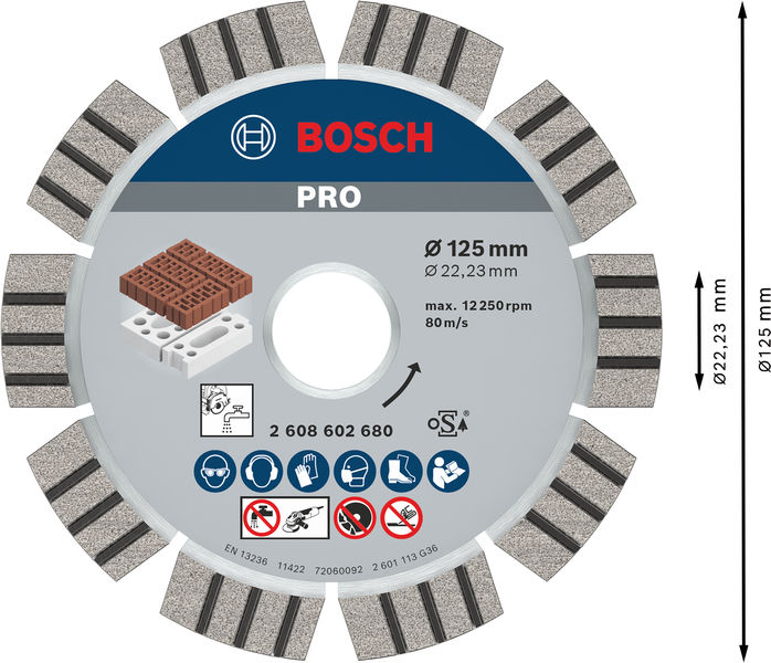 BOSCH PRO Abrasive Diamanttrennscheibe, 125 x 22,23 mm BOSCH PRO Abrasive Diamanttrennscheibe, 125 x 22,23 mm