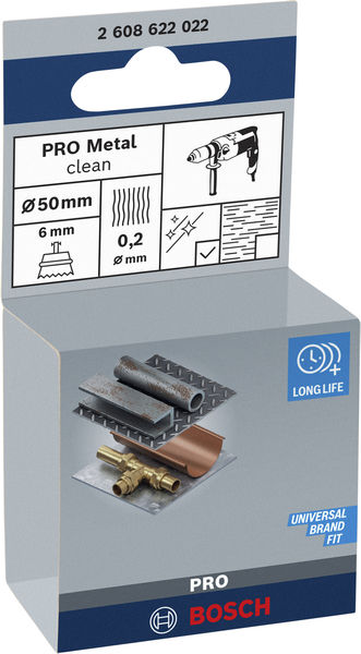 BOSCH PRO Metal clean Topfbürste, gerader Schaft, 50 x 0,2 mm