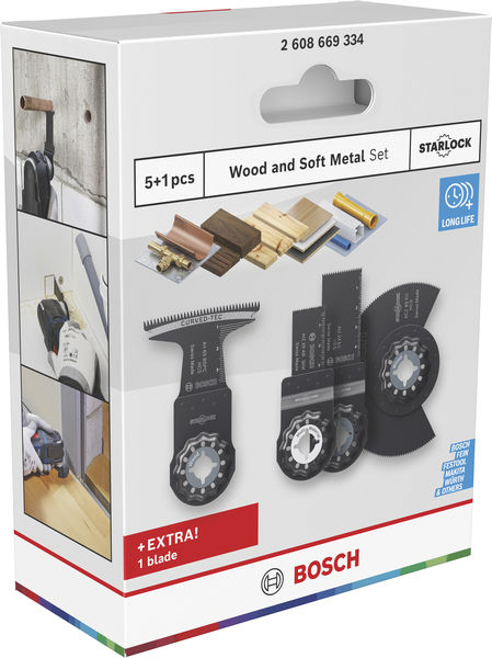 BOSCH Holz- und Weichmetall-Blatt-Set für oszillierende Multifunktionswerkzeuge,6-tlg. BOSCH Holz- und Weichmetall-Blatt-Set für oszillierende Multifunktionswerkzeuge,6-tlg.