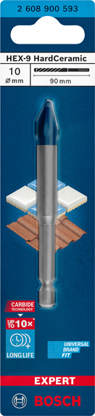 BOSCH EXPERT HEX-9 Hard Ceramic Bohrer, 10x90 mm BOSCH EXPERT HEX-9 Hard Ceramic Bohrer, 10x90 mm