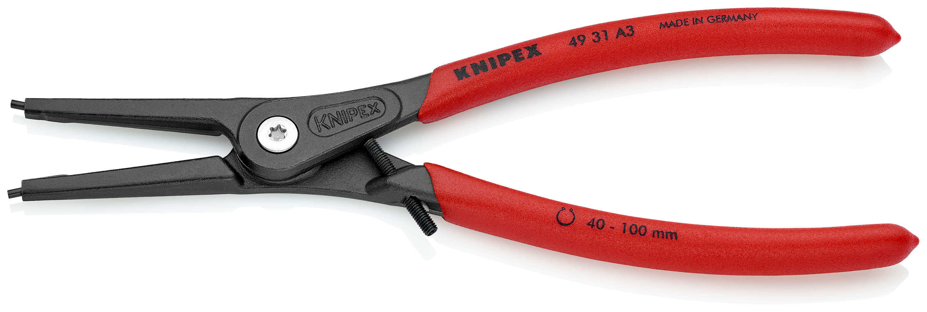 KNIPEX KNIPEX 49 31 A3 Präzisions-Sicherungsringzange für Außenringe auf Wellen mit Überdehnungsschutz 225 mm grau atramentiert mit rutschhemmendem Kunststoff überzogen KNIPEX KNIPEX 49 31 A3 Präzisions-Sicherungsringzange für Außenringe auf Wellen mit Überdehnungsschutz 225 mm grau atramentiert mit rutschhemmendem Kunststoff überzogen