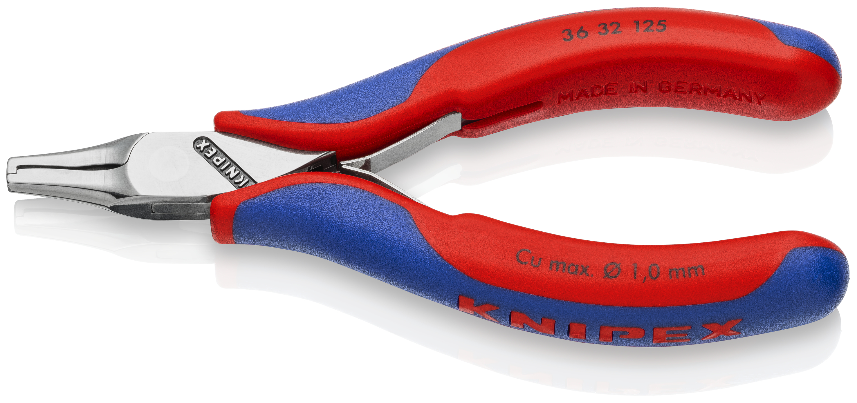 KNIPEX KNIPEX 36 32 125 Elektronik-Bestückungszange 125 mm mit Mehrkomponenten-Hüllen spiegelpoliert