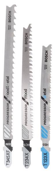 BOSCH 3-tlg. Stichsägeblatt-Set, T-Schaft, Progressor for Wood and Metal BOSCH 3-tlg. Stichsägeblatt-Set, T-Schaft, Progressor for Wood and Metal