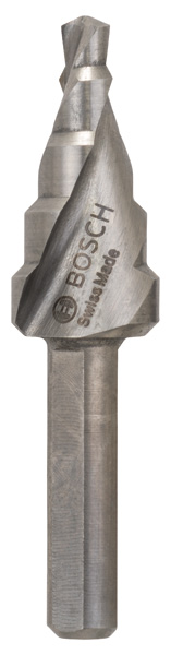 BOSCH Stufenbohrer HSS, 4 - 12 mm, 6 mm, 50 mm, 5 Stufen BOSCH Stufenbohrer HSS, 4 - 12 mm, 6 mm, 50 mm, 5 Stufen