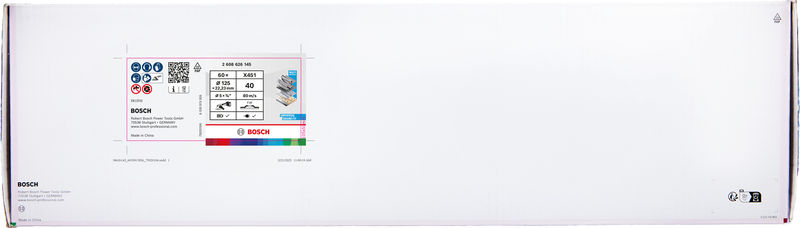 BOSCH X451 Fächerschleifscheibe, 125 x 22,23 mm, K40, Z27, 60-tlg